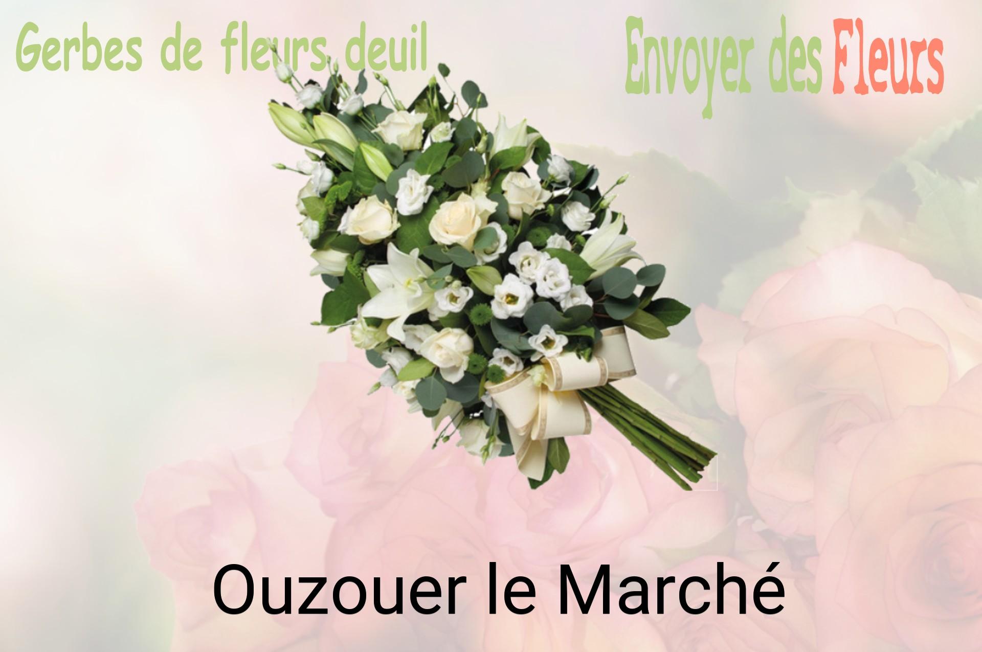 Gerbe de fleurs de deuil livrée à Ouzouer-le-Marché